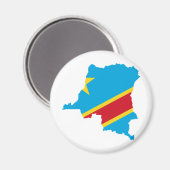 Aimant Carte du drapeau du Congo CD (Recto/Verso)
