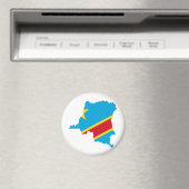 Aimant Carte du drapeau du Congo CD (In Situ (Lave-vaisselle))