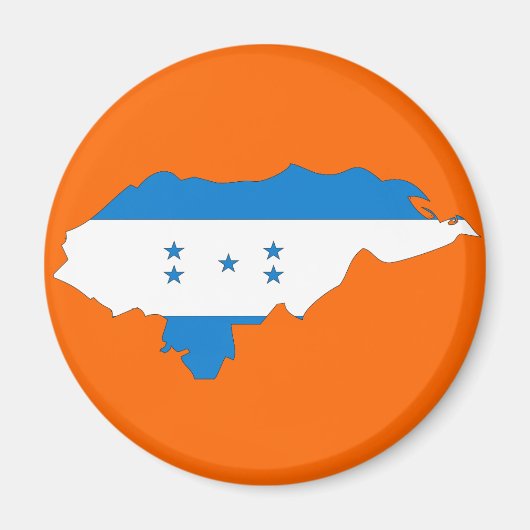 Aimant Carte du drapeau du Honduras (Devant)