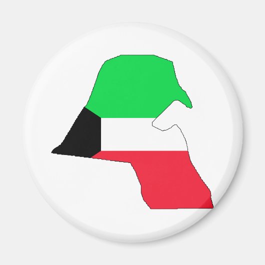 Aimant Carte du drapeau du Koweït pleine taille (Devant)
