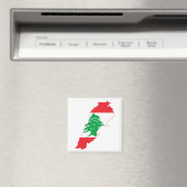 Aimant Carte du drapeau du Liban (In Situ (Lave-vaisselle))
