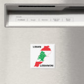 Aimant Carte du drapeau du Liban (In Situ (Lave-vaisselle))
