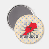 Aimant Carte du drapeau du Maroc 2.0 (Recto/Verso)