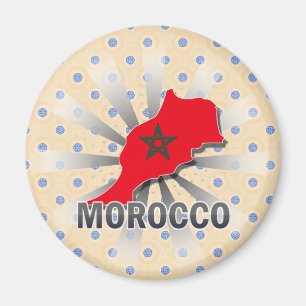 Aimant Carte du drapeau du Maroc 2.0