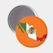 Aimant Carte du drapeau du Mexique (Recto/Verso)