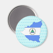 Aimant Carte du drapeau du Nicaragua pleine taille (Recto/Verso)