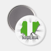 Aimant Carte du drapeau du Nigeria 2.0 (Recto/Verso)