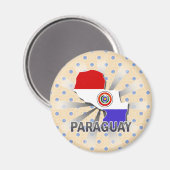 Aimant Carte du drapeau du Paraguay 2.0 (Recto/Verso)
