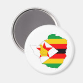 Aimant carte du drapeau du pays du zimbabwe (Recto/Verso)