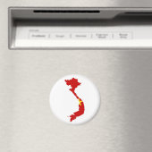 Aimant carte du drapeau du pays vietnam (In Situ (Lave-vaisselle))