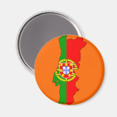 Aimant Carte du drapeau du Portugal (Recto/Verso)