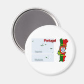 Aimant Carte du drapeau du Portugal_2 (Recto/Verso)