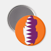 Aimant Carte du drapeau du Qatar (Recto/Verso)