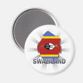 Aimant Carte du drapeau du Swaziland 2.0 (Recto/Verso)