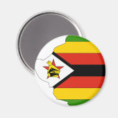 Aimant Carte du drapeau du Zimbabwe (Recto/Verso)
