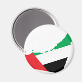 Aimant Carte du drapeau d'Uae (Recto/Verso)
