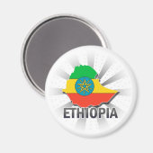 Aimant Carte du drapeau éthiopien 2.0 (Recto/Verso)