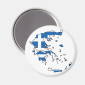 Aimant Carte du drapeau grec GR (Recto/Verso)