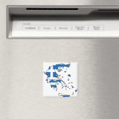 Aimant Carte du drapeau grec GR (In Situ (Lave-vaisselle))