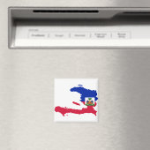 Aimant Carte du drapeau haïtien HT (In Situ (Lave-vaisselle))