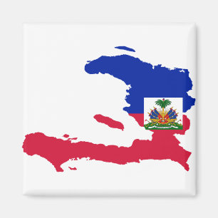 Aimant Carte du drapeau haïtien HT