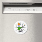 Aimant Carte du drapeau indien 2.0 (In Situ (Lave-vaisselle))