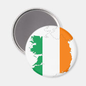 Aimant Carte du drapeau irlandais (Recto/Verso)
