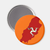 Aimant Carte du drapeau Isleofman (Recto/Verso)