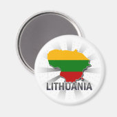 Aimant Carte du drapeau lituanien 2.0 (Recto/Verso)