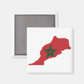 Aimant Carte du drapeau marocain (Recto/Verso)