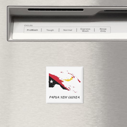 Aimant Carte du drapeau Papouasie-Nouvelle-Guinée (In Situ (Lave-vaisselle))