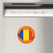 Aimant Carte du drapeau roumain (In Situ (Lave-vaisselle))