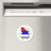 Aimant Carte du drapeau serbe 2.0 (In Situ (Lave-vaisselle))