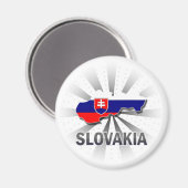Aimant Carte du drapeau slovaque 2.0 (Recto/Verso)