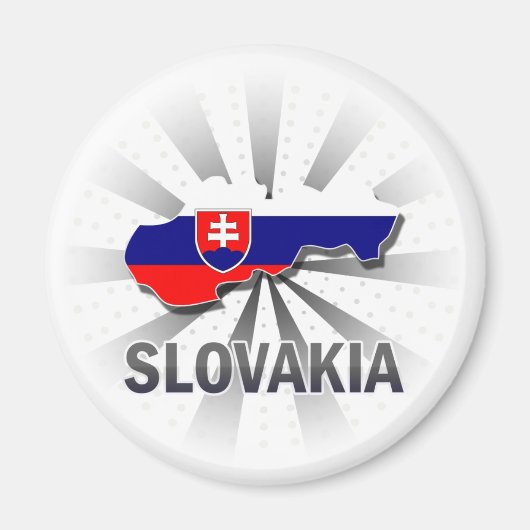 Aimant Carte du drapeau slovaque 2.0 (Devant)
