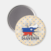 Aimant Carte du drapeau slovène 2.0 (Recto/Verso)