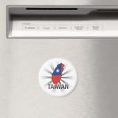 Aimant Carte du drapeau taïwanais 2.0 (In Situ (Lave-vaisselle))