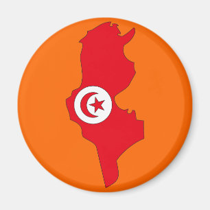 Aimant Carte du drapeau tunisien