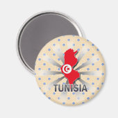 Aimant Carte du drapeau tunisien 2.0 (Recto/Verso)