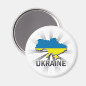 Aimant Carte du drapeau ukrainien 2.0 (Recto/Verso)