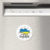 Aimant Carte du drapeau ukrainien 2.0 (In Situ (Lave-vaisselle))