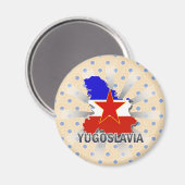 Aimant Carte du drapeau yougoslave 2.0 (Recto/Verso)