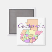 Aimant Carte du Guatemala (Recto/Verso)