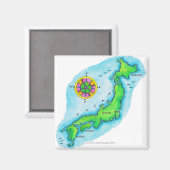 Aimant Carte du Japon (Recto/Verso)