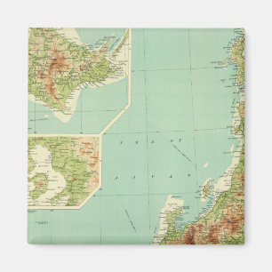 Aimant Carte du Japon avec routes maritimes