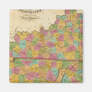 Aimant Carte du Kentucky et du Tennessee
