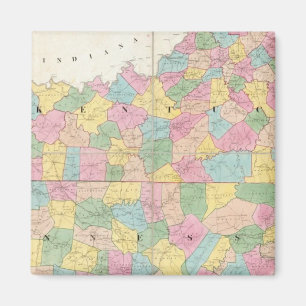 Aimant Carte du Kentucky et du Tennessee