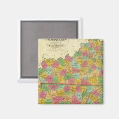 Aimant Carte du Kentucky et du Tennessee (Recto/Verso)