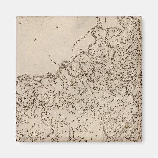 Aimant Carte du Kentucky par Arrowsmith (Devant)