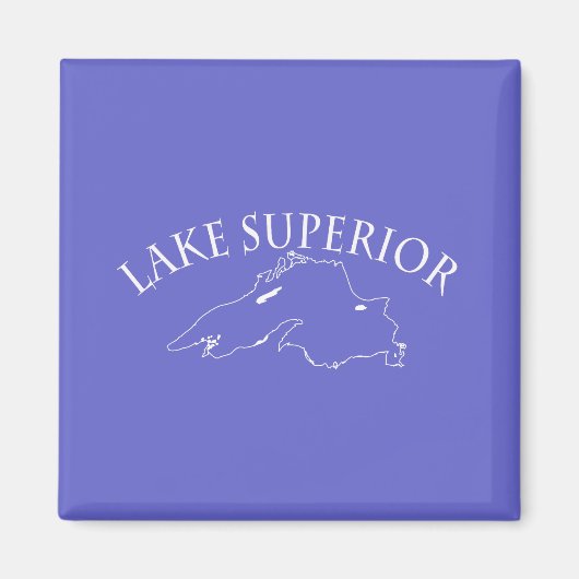 Aimant Carte du lac Supérieur (Devant)